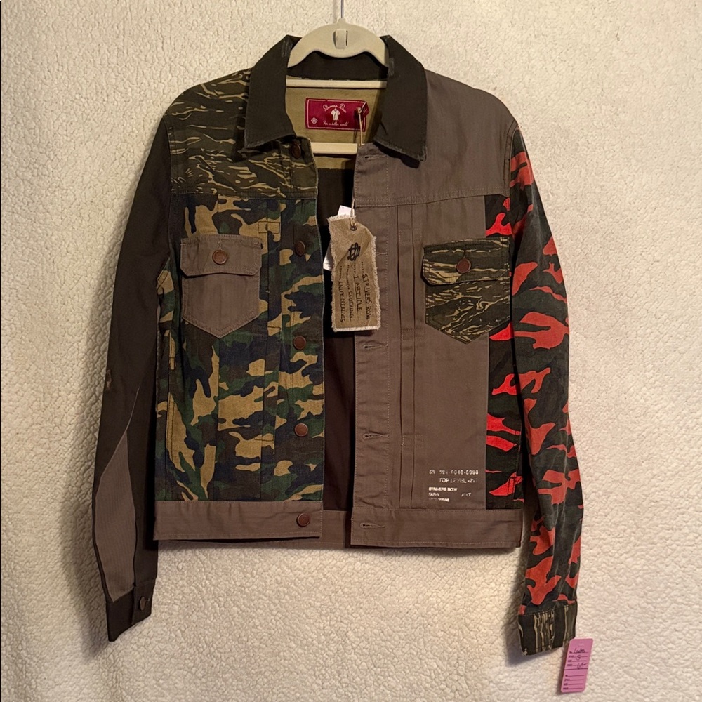 Womens Camouflage Patchwork Field Jacket